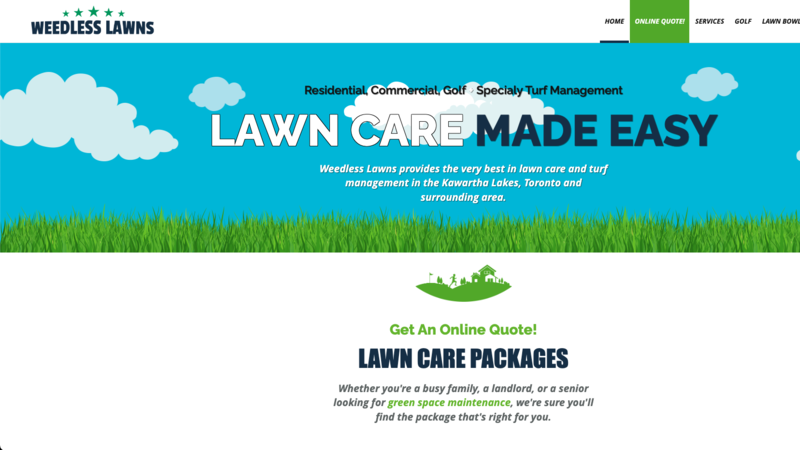 Weedless Lawns website